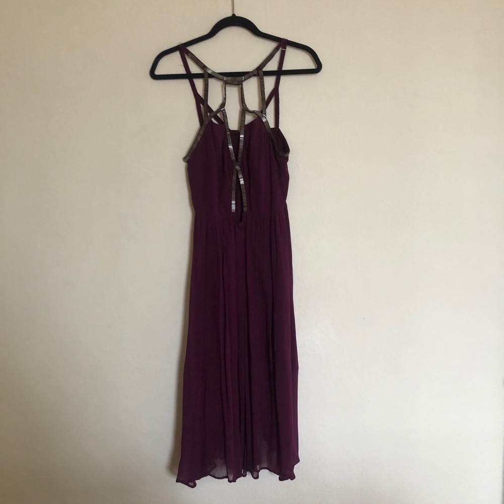 TopShop Shiny Beaded Cocktail Midi Dress